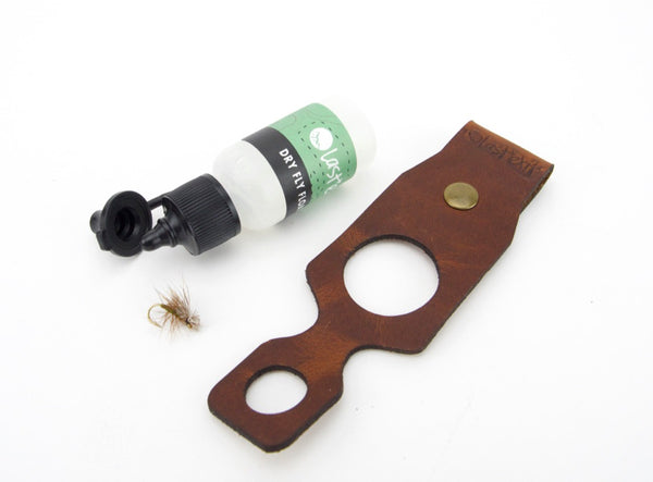 Leather Fly Fishing Floatant Holder Tags for Silicones and Various