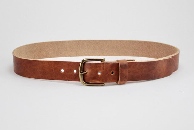 1-1/2" Gunnison Belt - Heel Bar Buckle, English Tan