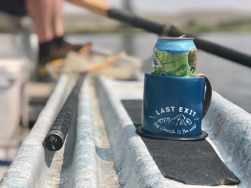 Vinyl Koozie with Leather Holder