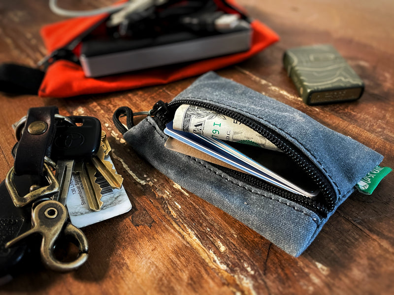 Waxed Canvas Zip Wallet