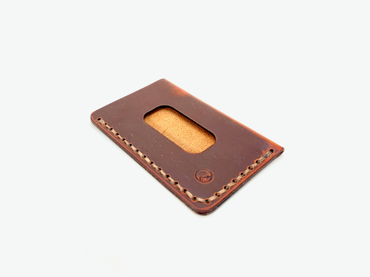 Fish Creek Business Card Wallet English Tan / Blue Fish Creek Business Card Wallet English Tan / Blue