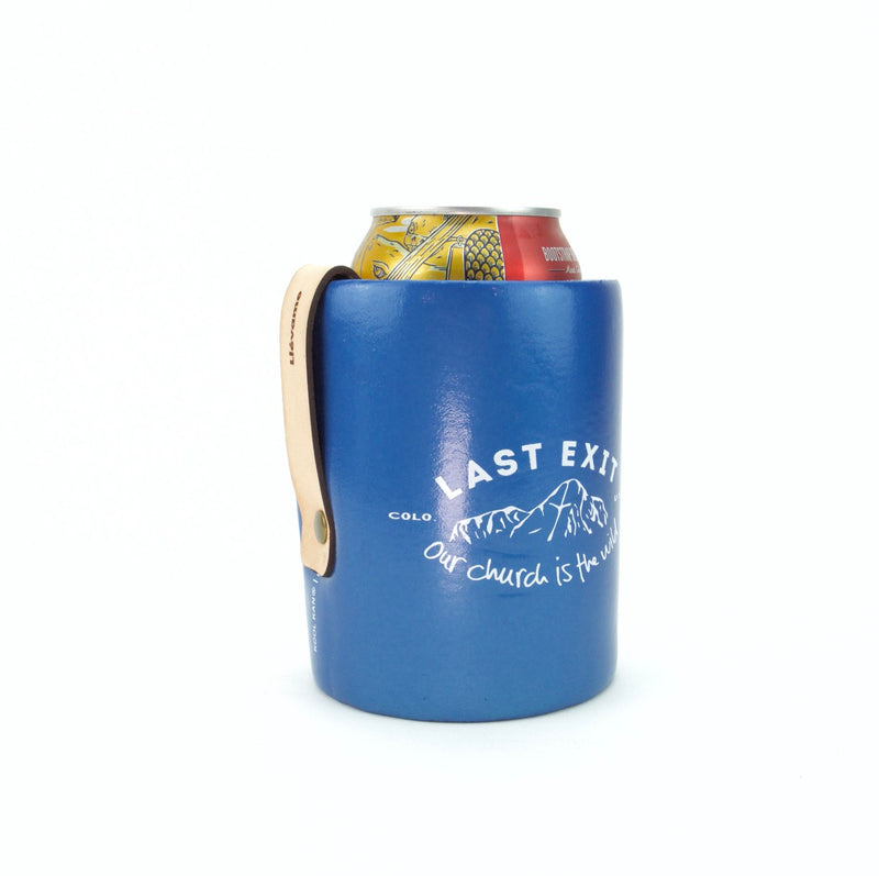 Vinyl Koozie with Leather Holder