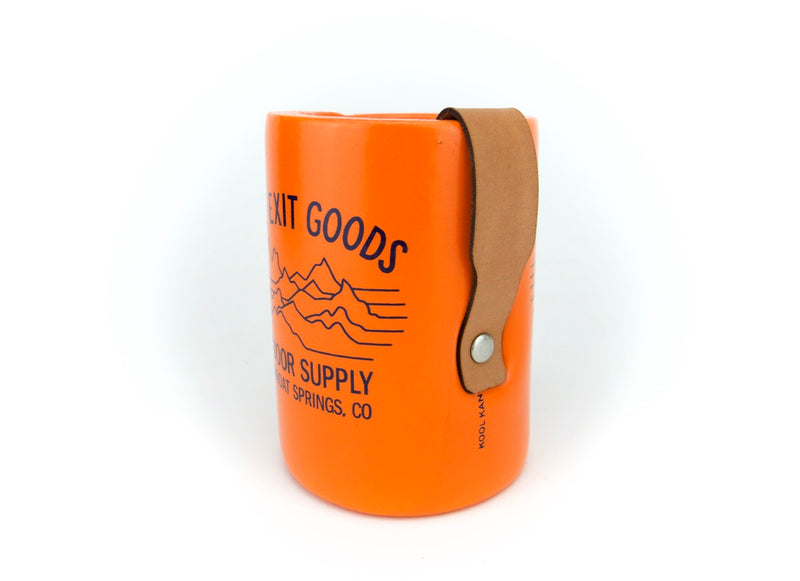 Vinyl Koozie with Leather Holder