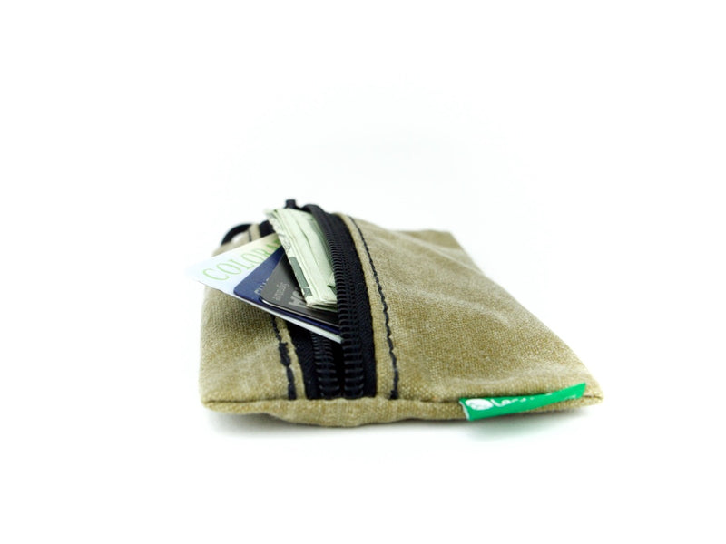 Waxed Canvas Small Pouch With Zipper, Pouch With Keychain, Zipper Wallet,  Small Wallet, Minimalist Pouch, Coin Purse, Card Case, Tool Pouch 